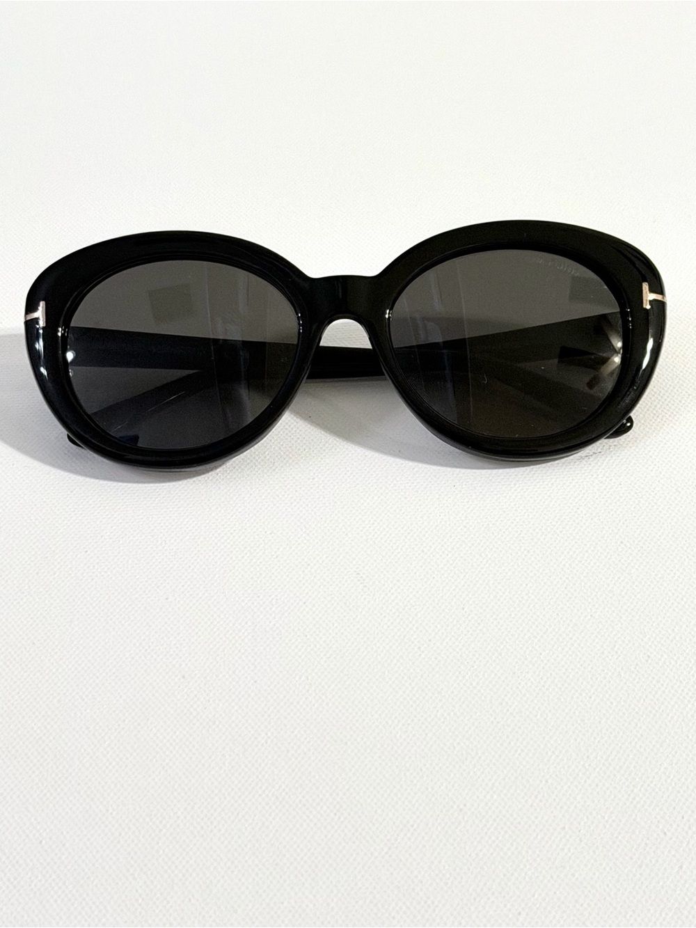 Tom Ford Black Oversized Women's Sunglasses with Signature T Accent